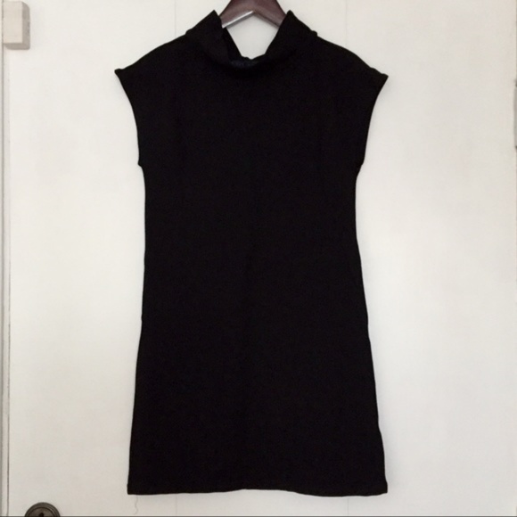 Zara Dresses & Skirts - Zara Black Funnel Neck Shift Dress